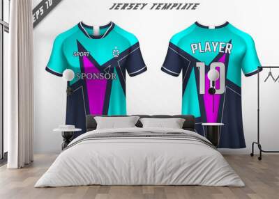 Premium soccer jersey template with abstract texture.	 Wall mural