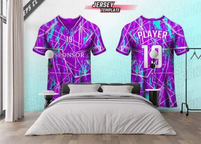 Premium soccer jersey template with abstract texture.	
 Wall mural