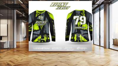 Sports design jersey for football racing cycling gaming jersey premium vector Wall mural