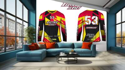 Sports design jersey for football racing cycling gaming jersey premium vector Wall mural