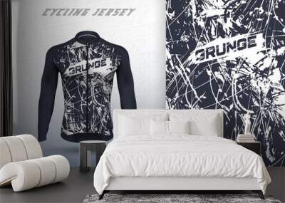 Vector premium cycling jersey design with abstract texture. Wall mural