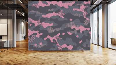 seamless futuristic camouflage pattern Wall mural