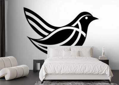 create a minimalis natural logo vector art illust Wall mural