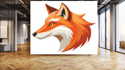 Fox Head Vector Illustration Design Wall mural