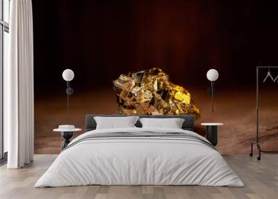 pyrite mineral crystal gem  Wall mural