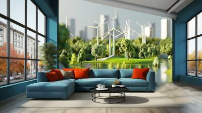 green economy The model is mobile Wall mural