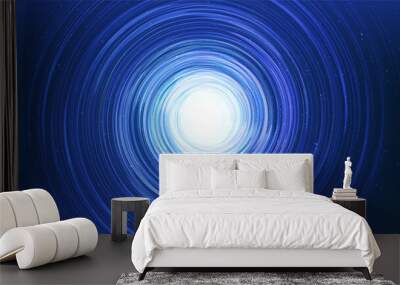 Blue Light Spiral on Galaxy background with Milky Way spiral,Universe and starry concept desig,vector Wall mural