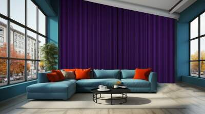 Vector purple curtain background with Stage light,modern style. Wall mural