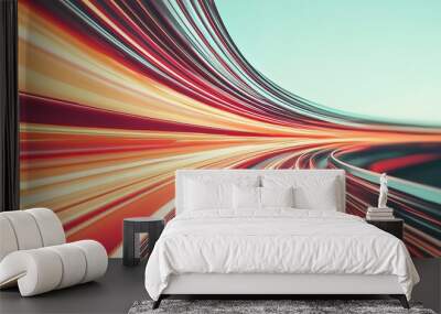 A vibrant streak of light capturing motion and energy, perfect for illustrating speed, innovation, and modernity. Wall mural