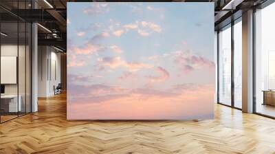 Beauty in nature Vanila Sky sunset background, Cloudy abstract background Wall mural