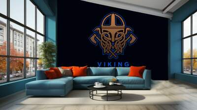 Viking helmet ornament Wall mural