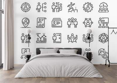 Corporate Management Icons Wall mural