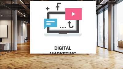 digital marketing icon Wall mural