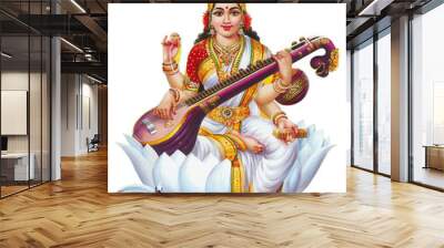 God Saraswathi Wall mural