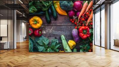 The Assorted Fresh Vegetables Wall mural