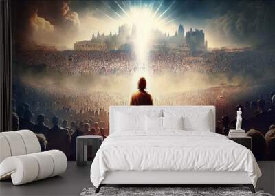 Revelation of Jesus Christ, Jerusalem of the Bible. Wall mural