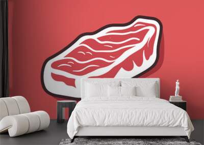 illustration of a piece of meat Wall mural