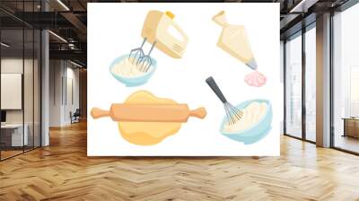 Baking vector set Wall mural