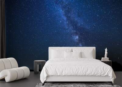 Starry sky and milky way. Wall mural