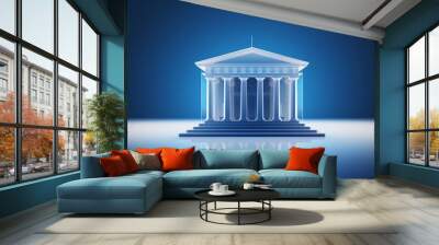 a white building with columns Wall mural