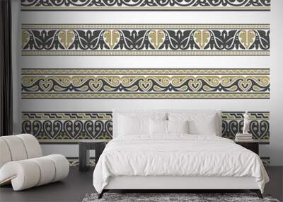 Set of vintage borders Wall mural