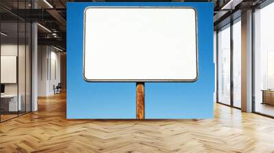 blank sign Wall mural