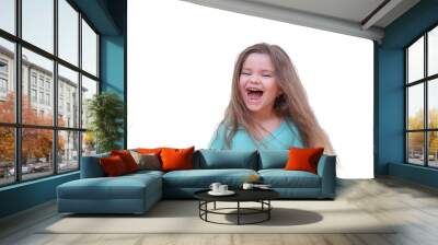 Portrait of the child isolated Wall mural