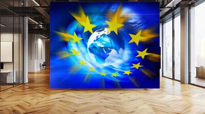 Symbolic illustration of European Union Wall mural