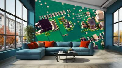 Electronic components on the PCB Wall mural