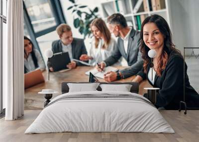 Business people in office Wall mural