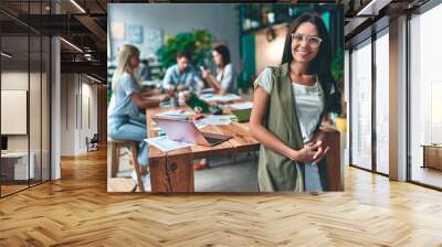 business people working Wall mural