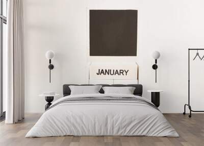 Calendar with the date January 15 and a place for designers. Illustration for an event of a certain date. Wall mural