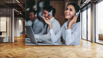 Call center workers Wall mural