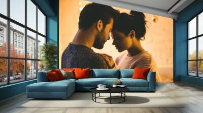 Couple at home Wall mural