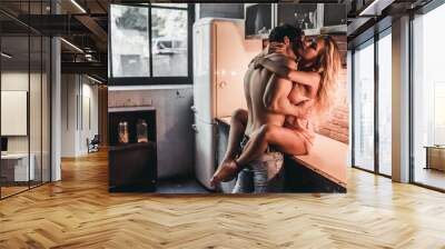 Couple on kitchen Wall mural