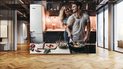 Couple on kitchen Wall mural