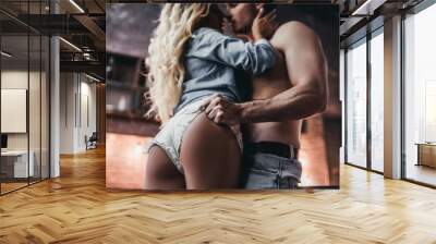 couple on kitchen Wall mural