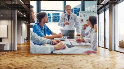 Group of doctors in clinic Wall mural