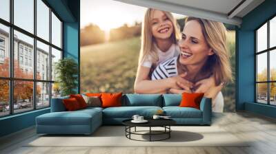 Mom with daughter Wall mural