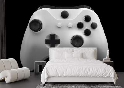 Realistic video game controller isolated on black with clipping path. Wall mural