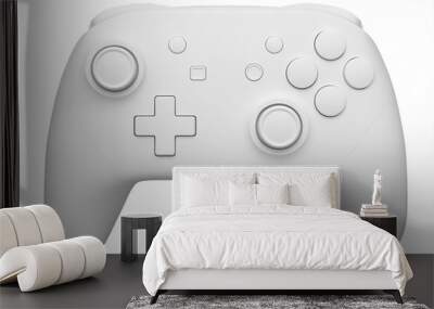 Video game joystick on white monochrome background. Concept of winner awards Wall mural