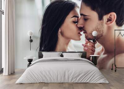 Passionate love couple Wall mural