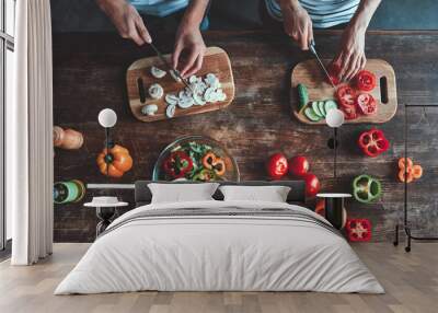 Romantic couple on kitchen Wall mural