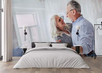 Senior couple at home Wall mural