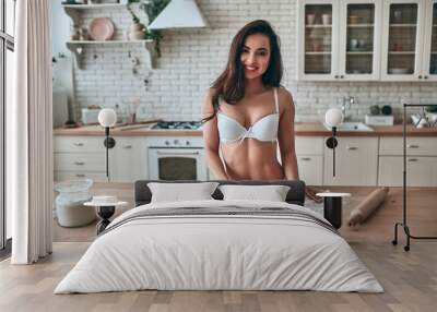 Sexy woman on kitchen Wall mural