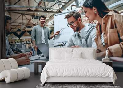 Young business people in office Wall mural