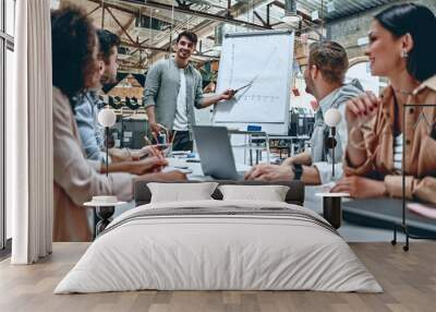 Young business people in office Wall mural