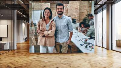 Young business people in office Wall mural