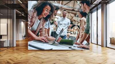 Young business people in office Wall mural