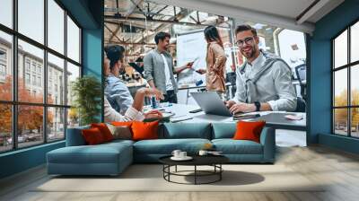 Young business people in office Wall mural